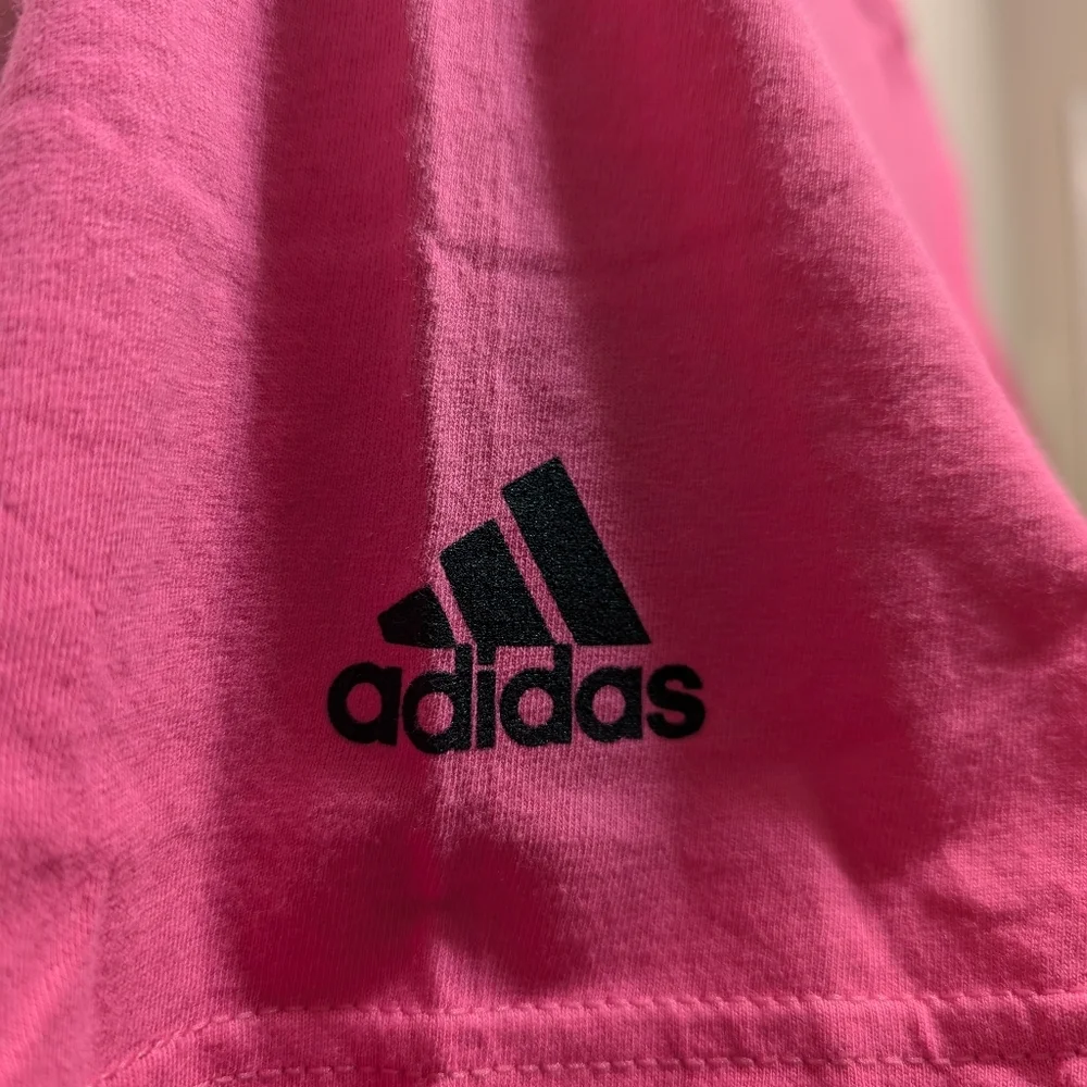 Adidas Logo Go-To Tee T-shirt Intense Pink Size M NWT MSRP $25